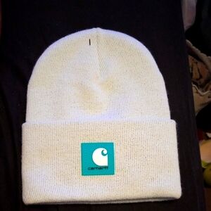 Men's Carhartt Beanie Limited Edition, 'Frost', NWT, Rubber Logo,